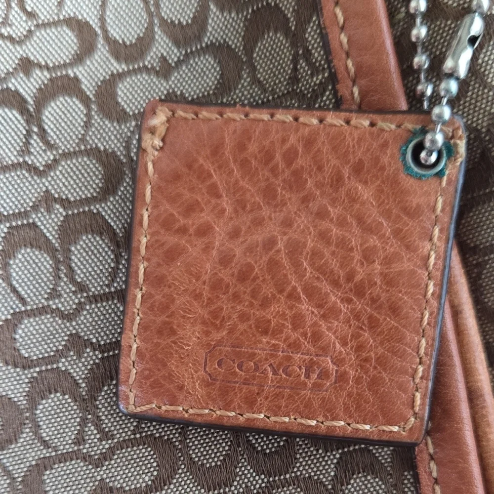 Coach Signature Hudson Commuter Messenger Bag F77004 Tan Laptop Diaper Travel